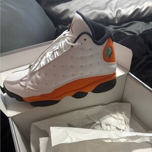 Jordan White Orange Black Retro Basketball Shoes